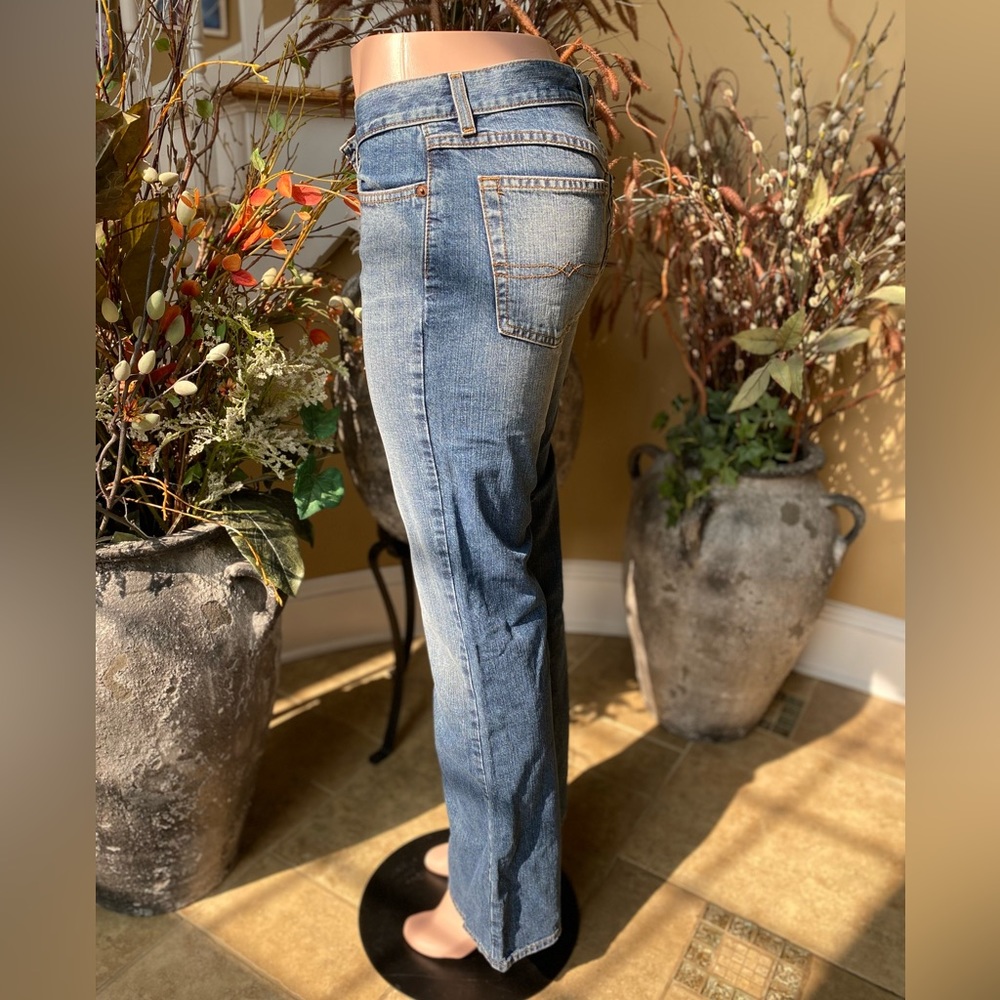 VINTAGE LUCKY BRAND sz 8 (29) "LOWERED PEANUT' BLUE JEANS. - Picture 2 of 7